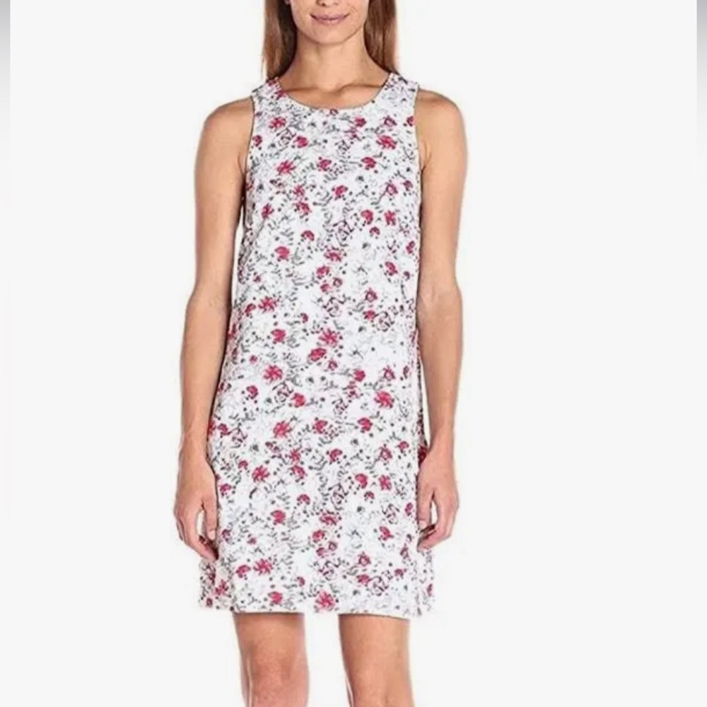 Kensie Red & Grey Floral Dress | Large